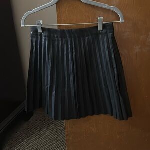 NWT! Faux Leather Ruffle Skirt